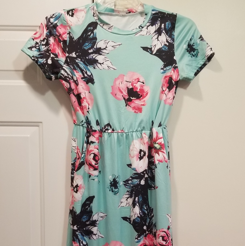 Midi Floral Mint Dress